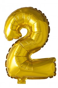 balloons - Foil Gold - Number 2